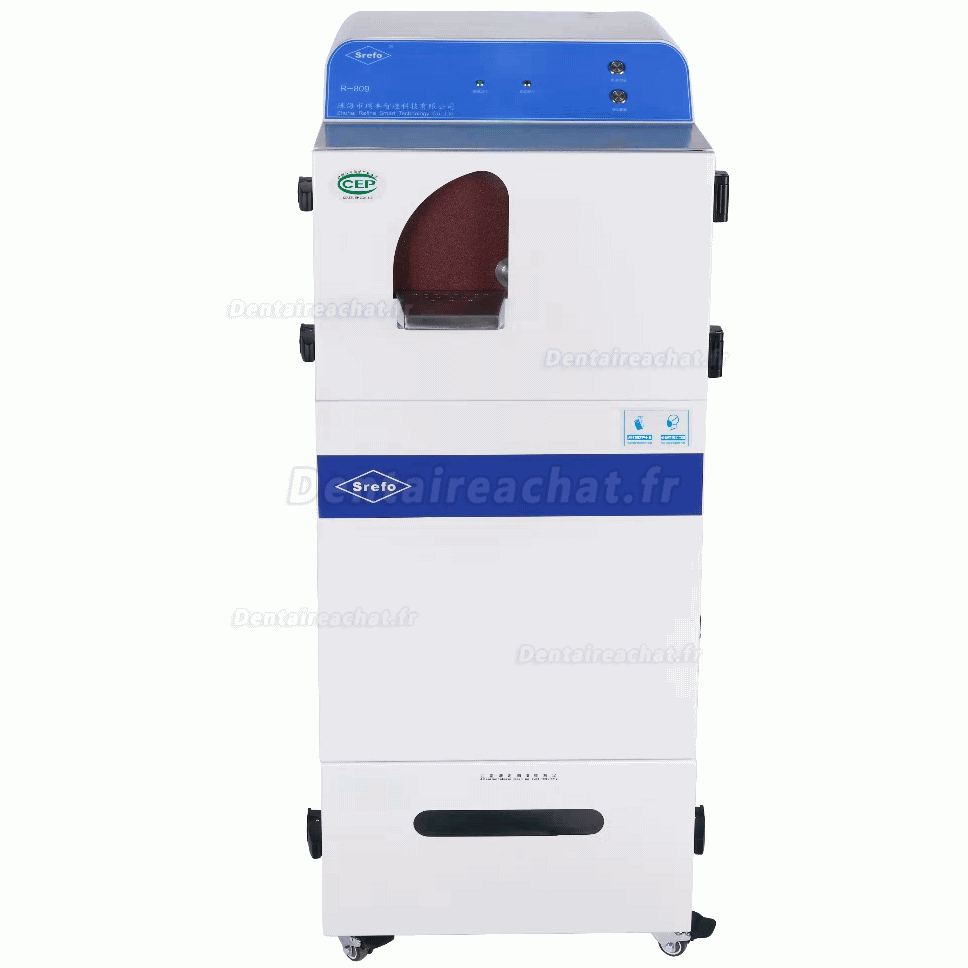 Taille-plâtres dentaire à sec Srefo R-809 avec système d'aspiration de poussière à haute pression négative intégré